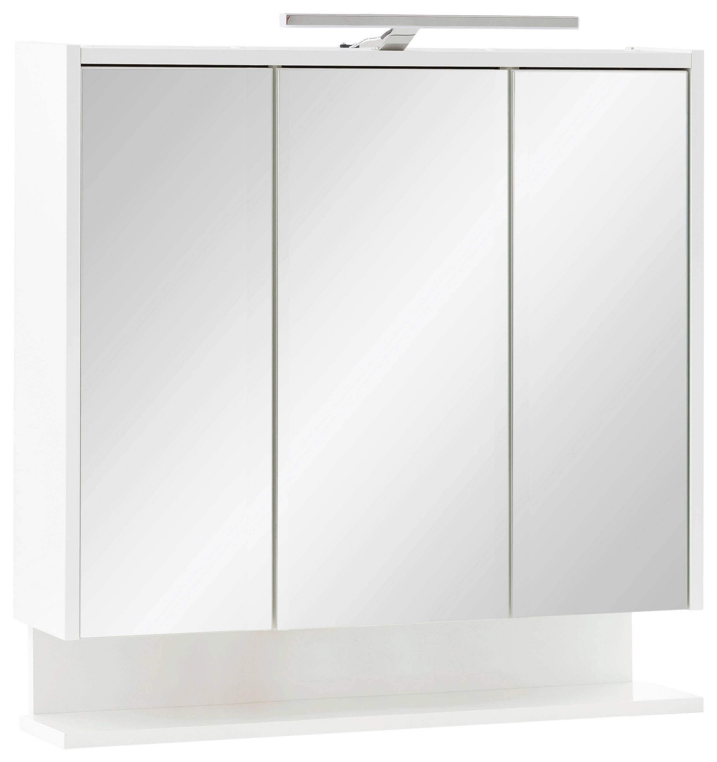 SPIEGELSCHRANK 65/71,4/16 cm  - Weiß Hochglanz/Weiß, MODERN, Glas/Holzwerkstoff (65/71,4/16cm) - MID.YOU