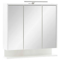 SPIEGELSCHRANK 65/71,4/16 cm  - Weiß Hochglanz/Weiß, MODERN, Glas/Holzwerkstoff (65/71,4/16cm) - MID.YOU