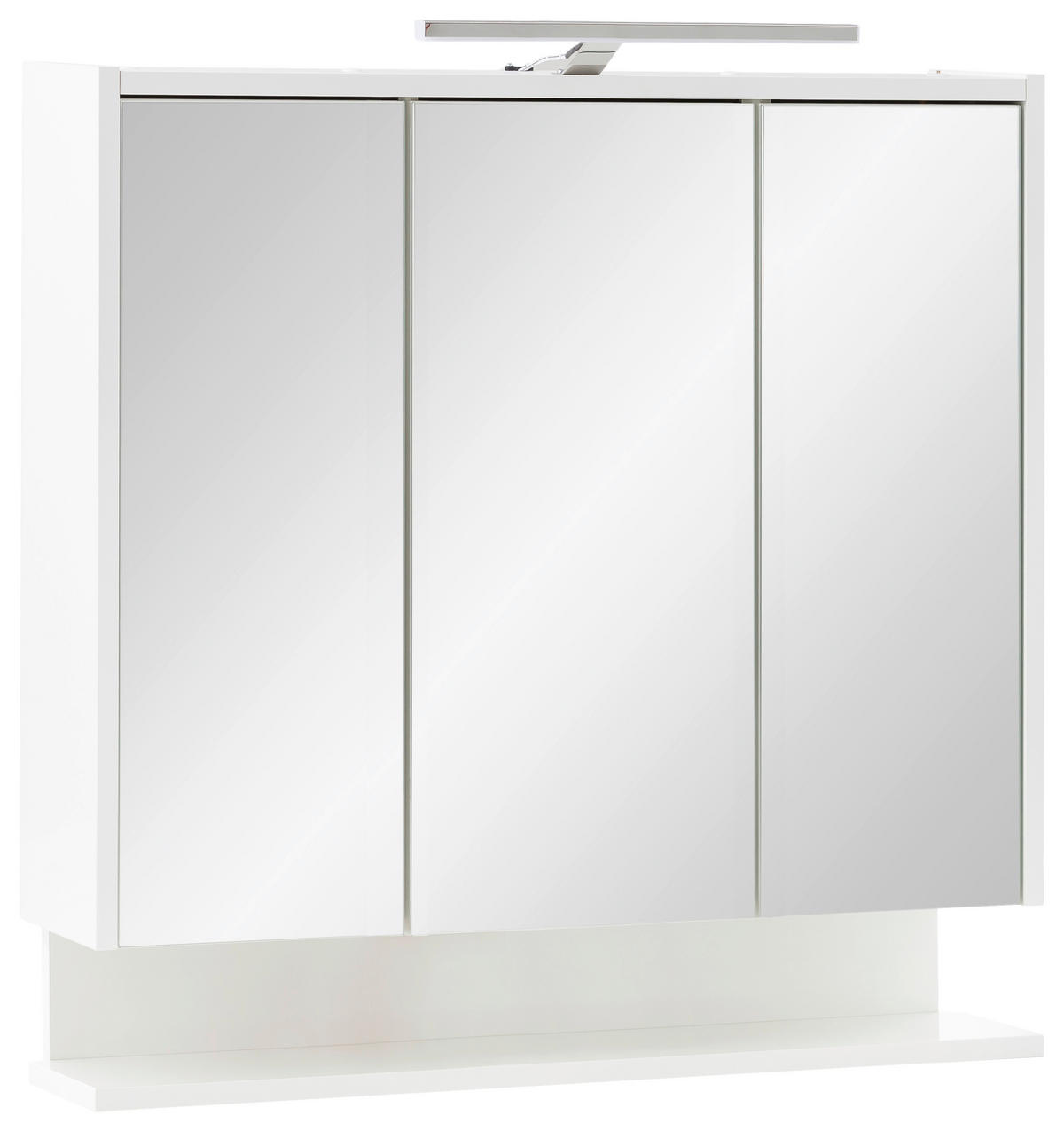 SPIEGELSCHRANK 65/71,4/16 cm  - Weiß Hochglanz/Weiß, MODERN, Glas/Holzwerkstoff (65/71,4/16cm) - MID.YOU