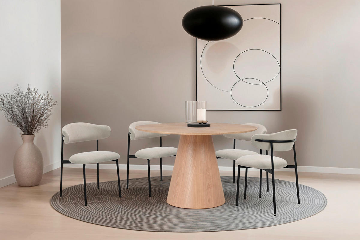 ESSTISCH in Holz, Holzwerkstoff  - Eichefarben, Design, Holz/Holzwerkstoff (120/76cm) - MID.YOU