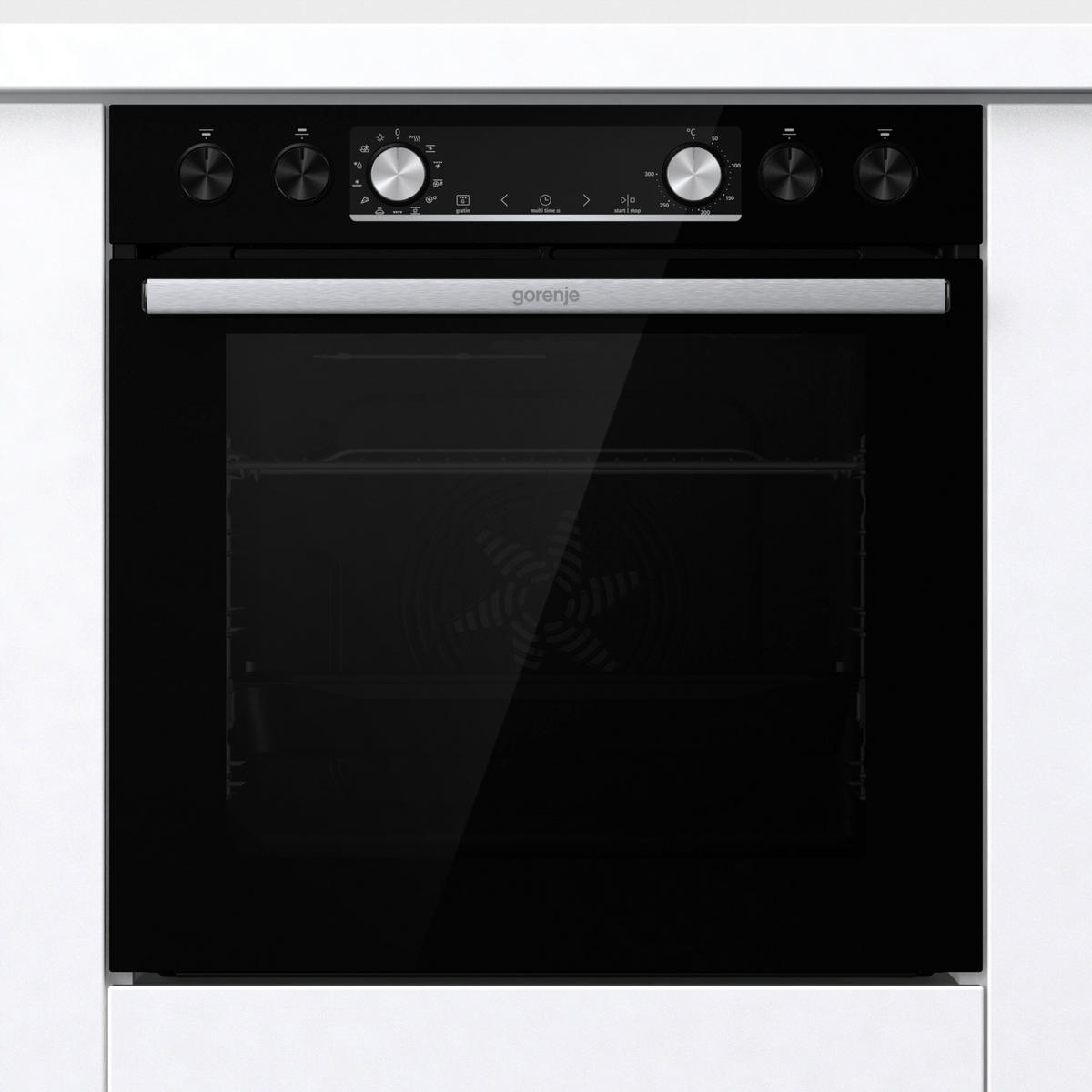 HERDSET BLACK SET 5 INDUKTION  - Schwarz, Basics, Glas/Metall (59,5/59,5/56,4cm) - Gorenje