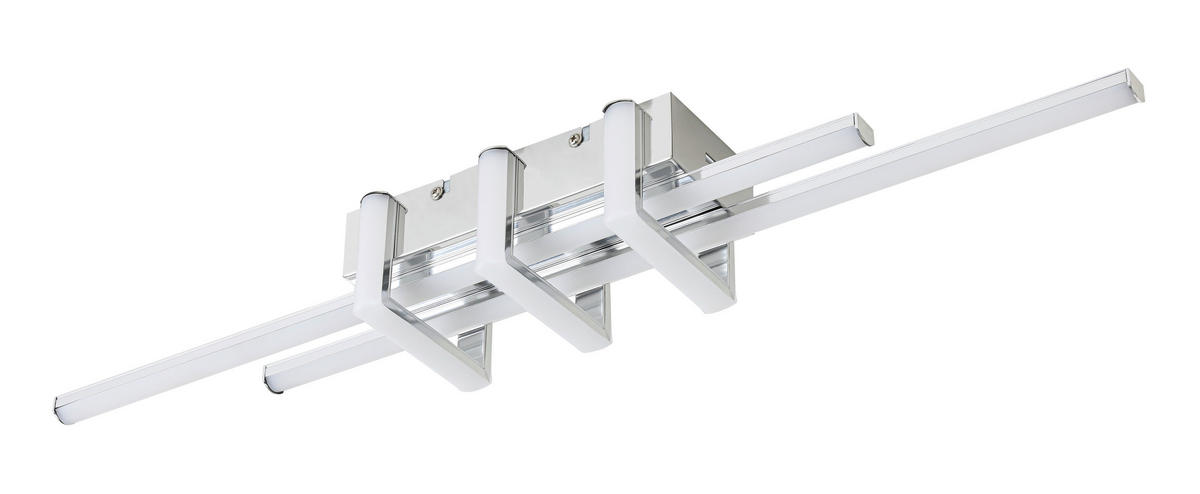 DECKENLEUCHTE 18 W    62/10,5/8 cm  - Chromfarben, Trend, Kunststoff/Metall (62/10,5/8cm) - Collett's Monde