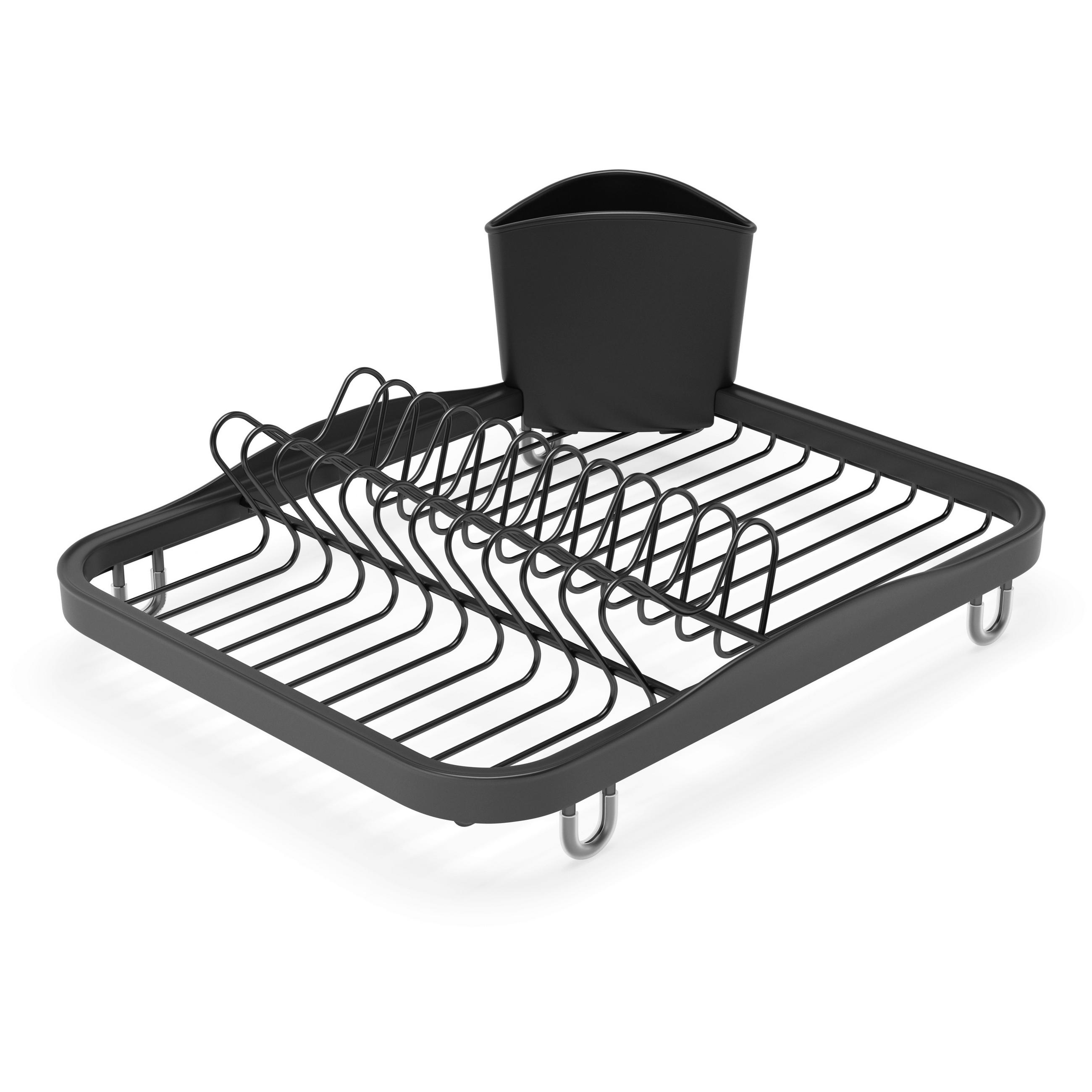 GESCHIRRABTROPFTASSE   - Schwarz, Basics, Kunststoff/Metall (36/28/14cm) - Umbra