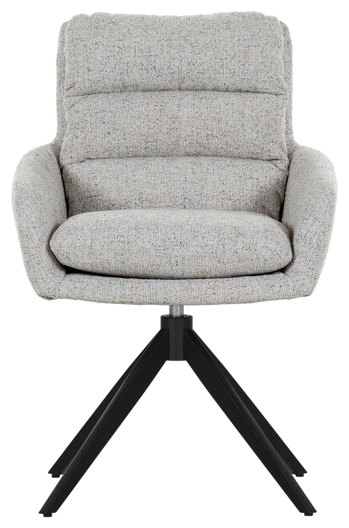 ARMLEHNSTUHL  in Flachgewebe  - Beige/Schwarz, Design, Textil/Metall (60/89/69cm) - Novel