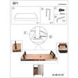 KOMMODE 100/122/40 cm Akazie, Recyclingholz Hartholz  - Hellbraun/Schwarz, Design, Holz/Stein (100/122/40cm) - Carryhome
