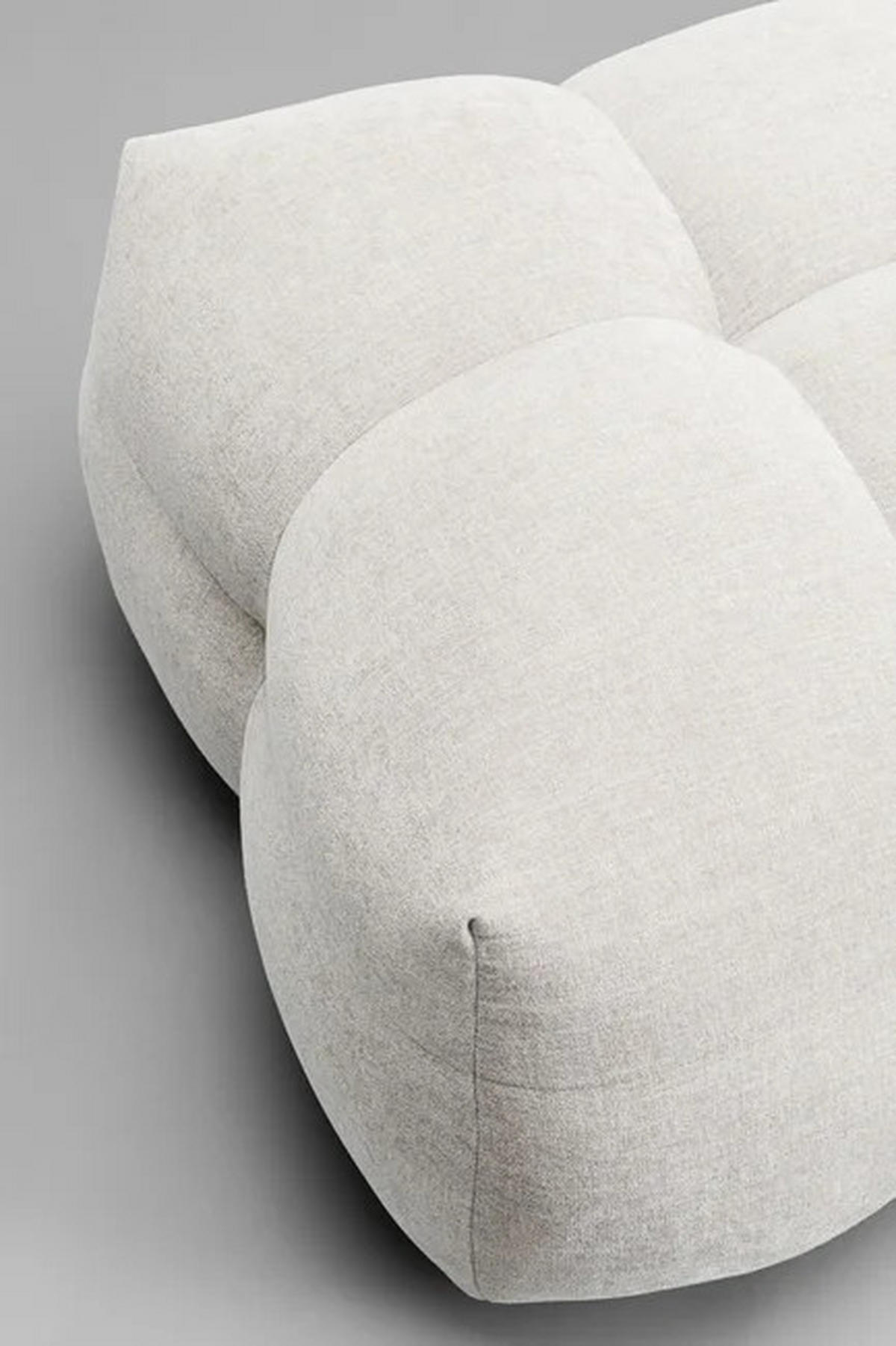 HOCKER in Textil Creme  - Creme/Schwarz, Design, Holz/Textil (127/42/82cm) - Kare-Design