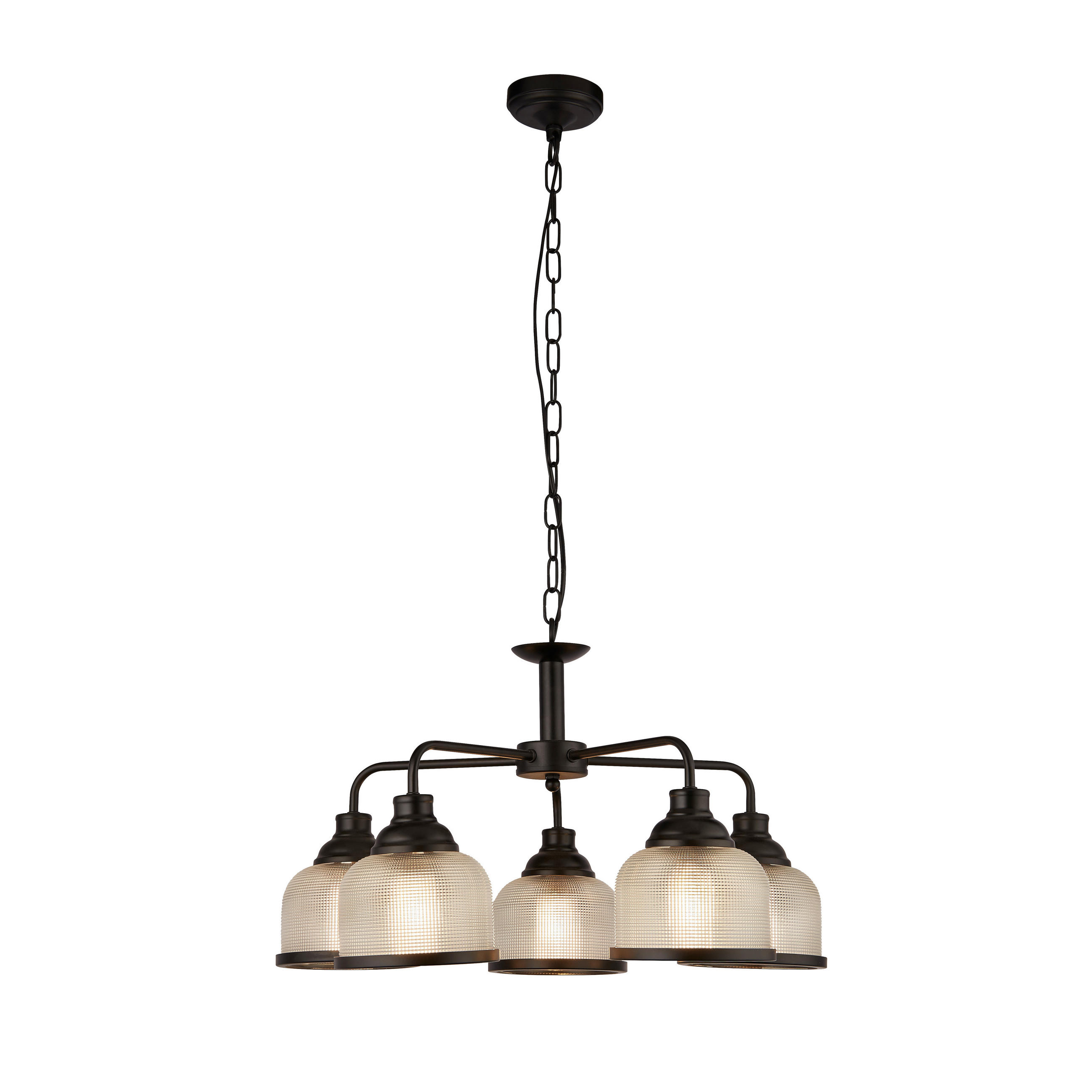 HÄNGELEUCHTE Highworth 58/120 cm  - Klar/Schwarz, KONVENTIONELL, Glas/Metall (58/120cm)