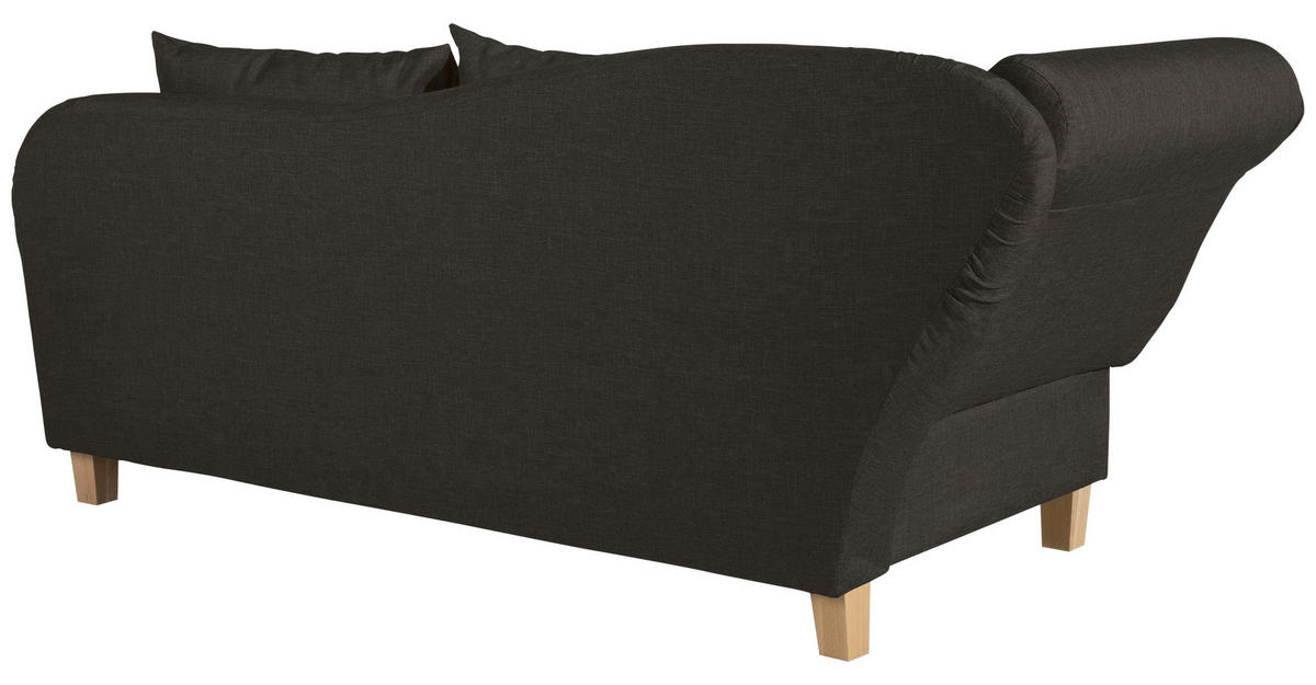 RÉCAMIERE in Flachgewebe Dunkelbraun  - Dunkelbraun/Buchefarben, Design, Holz/Textil (190/88/82cm) - Max Winzer
