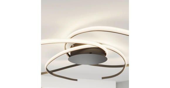 LED-DECKENLEUCHTE 98/25 cm   - Schwarz, Design, Kunststoff/Metall (98/25cm) - Novel