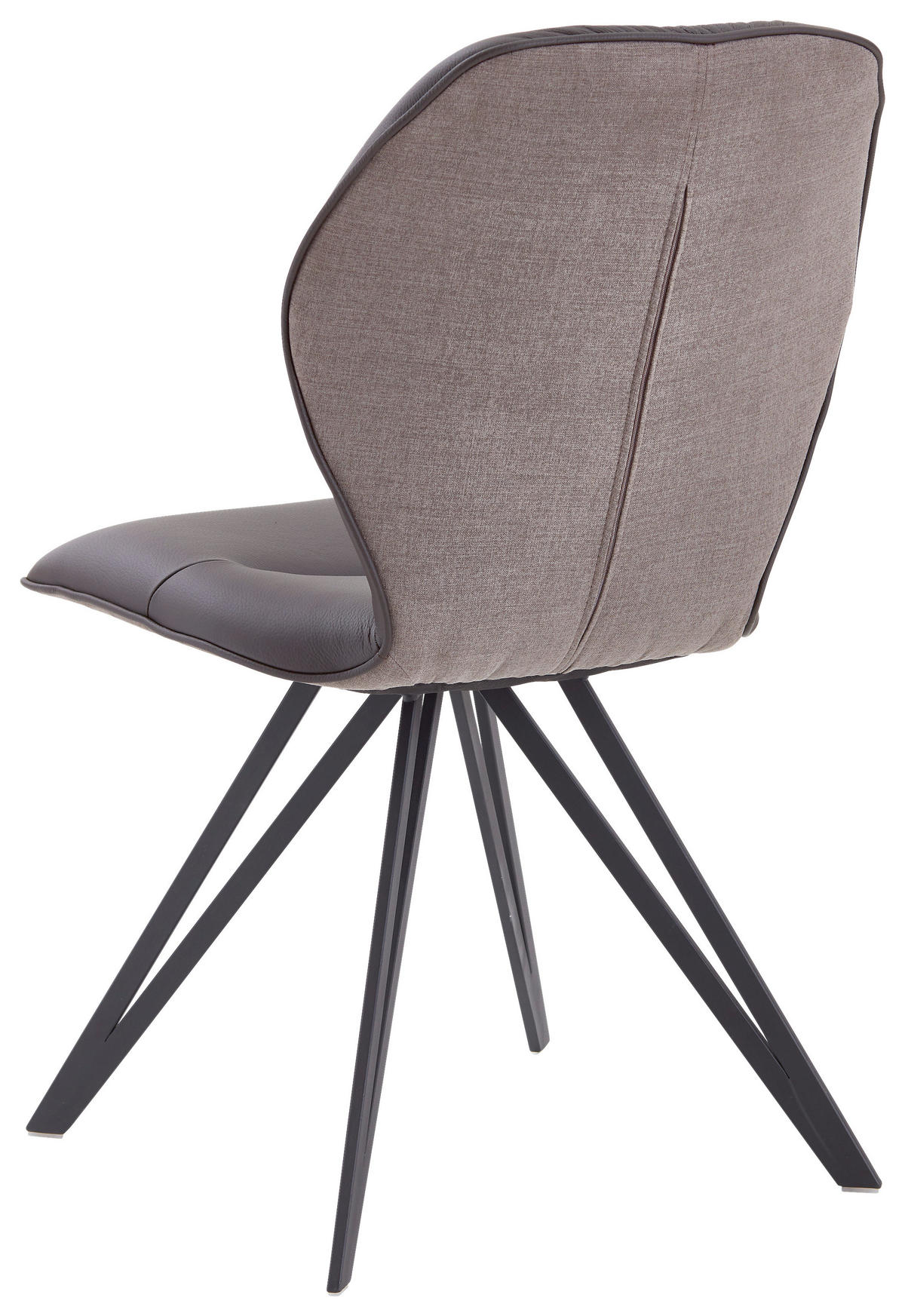 STUHL Echtleder Taupe, Mokka  - Taupe/Schwarz, Design, Leder/Textil (58/91/59cm) - Valdera
