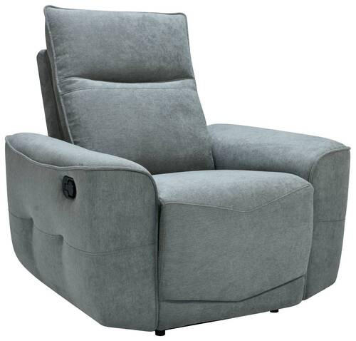 RELAXSESSEL Webstoff Relaxfunktion, Rücken echt    - Schwarz/Grau, KONVENTIONELL, Textil/Metall (100/99/96cm) - Celina Home