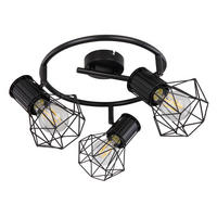 BODOVÉ SVIETIDLO, 40 W/E27, 28,5/19 cm  - čierna, Lifestyle, kov (28,5/19cm) - Marama