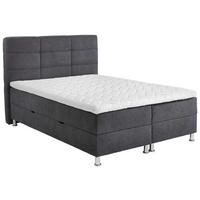 BOXBETT 140/200 cm  in Anthrazit  - Chromfarben/Anthrazit, Konventionell, Textil/Metall (140/200cm) - Carryhome