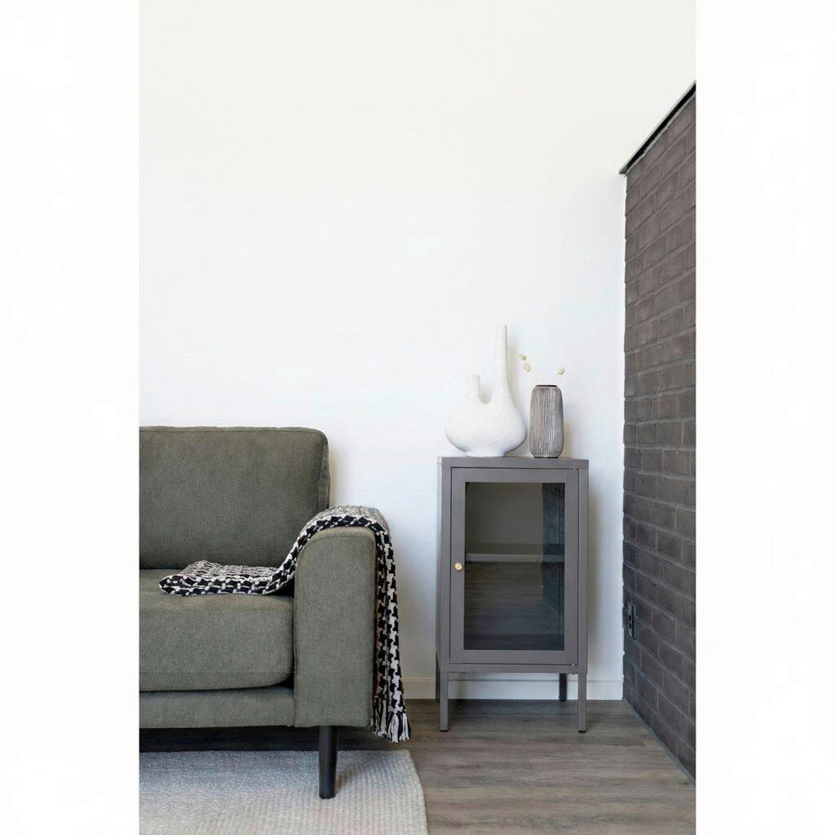 GARDEROBENSCHRANK DALBY  in 38/70/35 cm  - Transparent/Messingfarben, Design, Glas/Metall (38/70/35cm) - MID.YOU