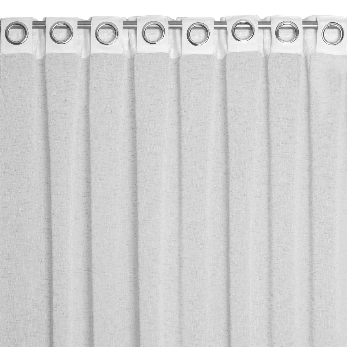 FERTIGVORHANG transparent  - Grau, Basics, Textil (140/240cm)