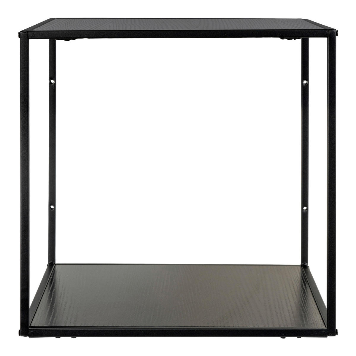 WANDREGAL Schwarz  - Schwarz, Design, Holz/Metall (36/36/36cm)