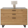 KOMMODE in 122/75/45 cm - Wildeiche/Schwarz, Design, Holz/Metall (122/75/45cm) - Valnatura