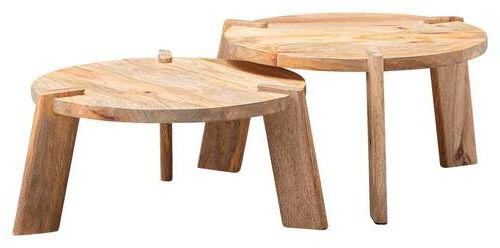 Set Măsuțe De Cafea din lemn, 53/53/32 cm