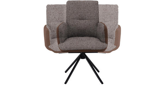 ARMLEHNSTUHL in Stahl Flachgewebe - Blau/Schwarz, Design, Textil/Metall (58/91/62cm) - Dieter Knoll