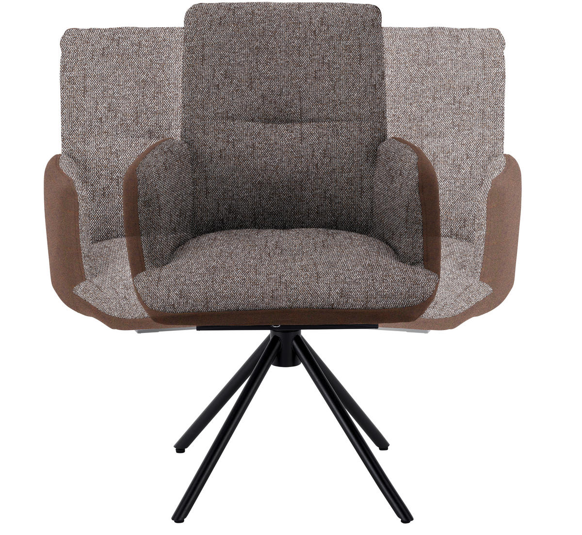 ARMLEHNSTUHL  in Stahl Flachgewebe  - Blau/Schwarz, Design, Textil/Metall (58/91/62cm) - Dieter Knoll