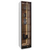 VITRINE Anthrazit, Weiss, Eichefarben  45,8/198,6/40 cm  - Weiss/Eichefarben, Design, Glas/Holz (45,8/198,6/40cm) - Dieter Knoll