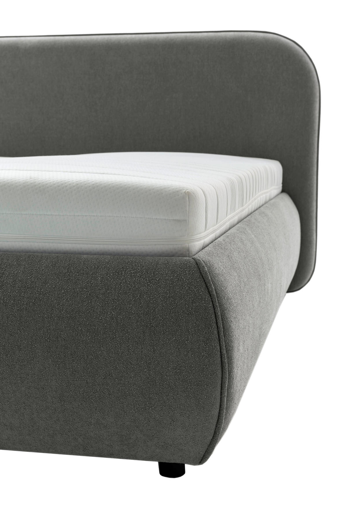 POLSTERBETT Grau 180/200 cm  - Grau, Design, Holz/Textil (180/200cm) - Schöner Wohnen