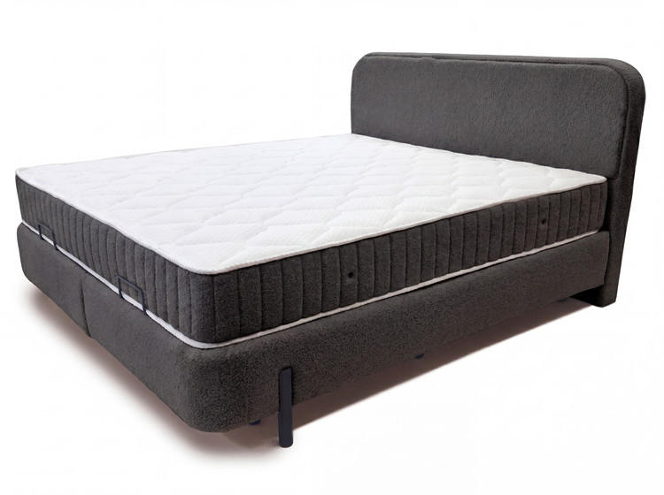 Pat Tapițat, 160/200 cm, antracit - antracit, Basics, lemn/metal (160/200cm) - Voleo