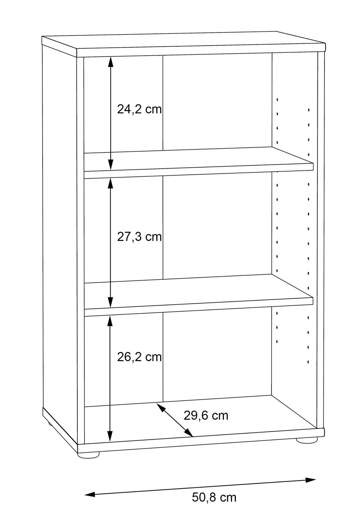 REGAL  54/85,5/34,8 cm Eiche Artisan  - Eiche Artisan, Design, Holzwerkstoff (54/85,5/34,8cm)