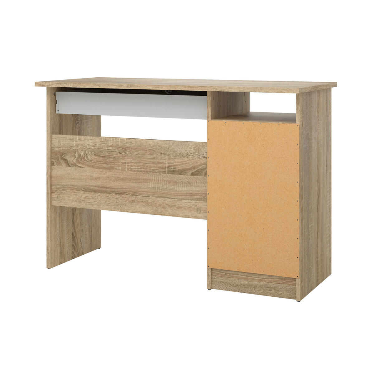 SCHREIBTISCH 109,3/48,5/75,6 cm  in Eichefarben  - Eichefarben/Silberfarben, MODERN, Holzwerkstoff/Kunststoff (109,3/48,5/75,6cm) - MID.YOU