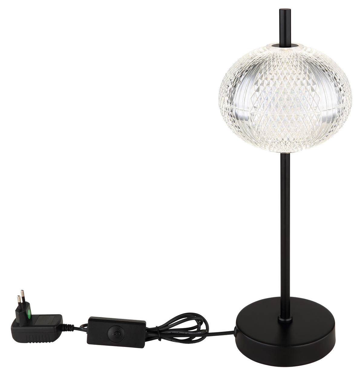 NAMIZNA LED-SVETILKA        15/40 cm       - črna/prozorno, Konvencionalno, kovina/umetna masa (15/40cm) - Globo