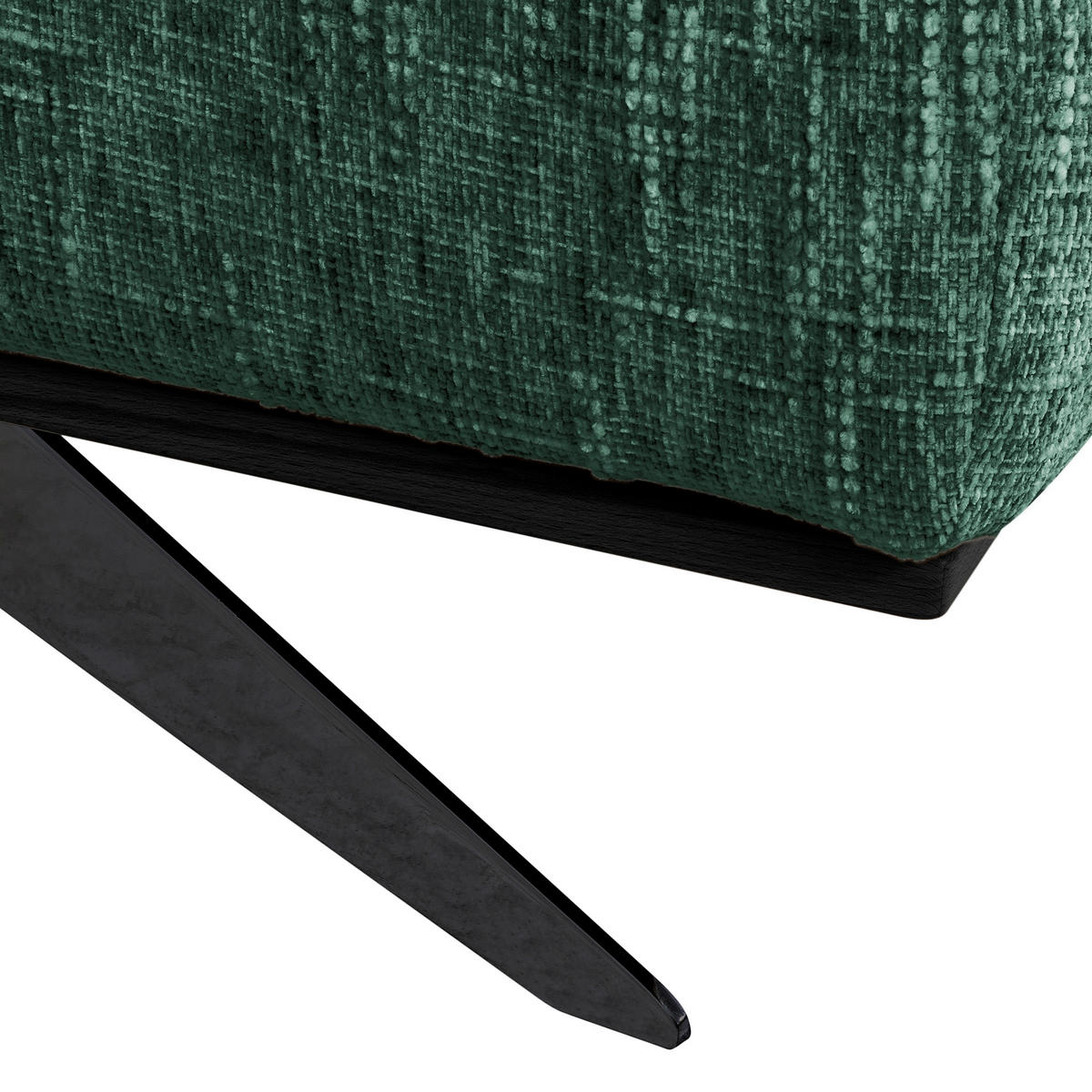 ECKSOFA Struktur Grün  - Schwarz/Grün, Design, Holz/Textil (187/295cm) - Livetastic