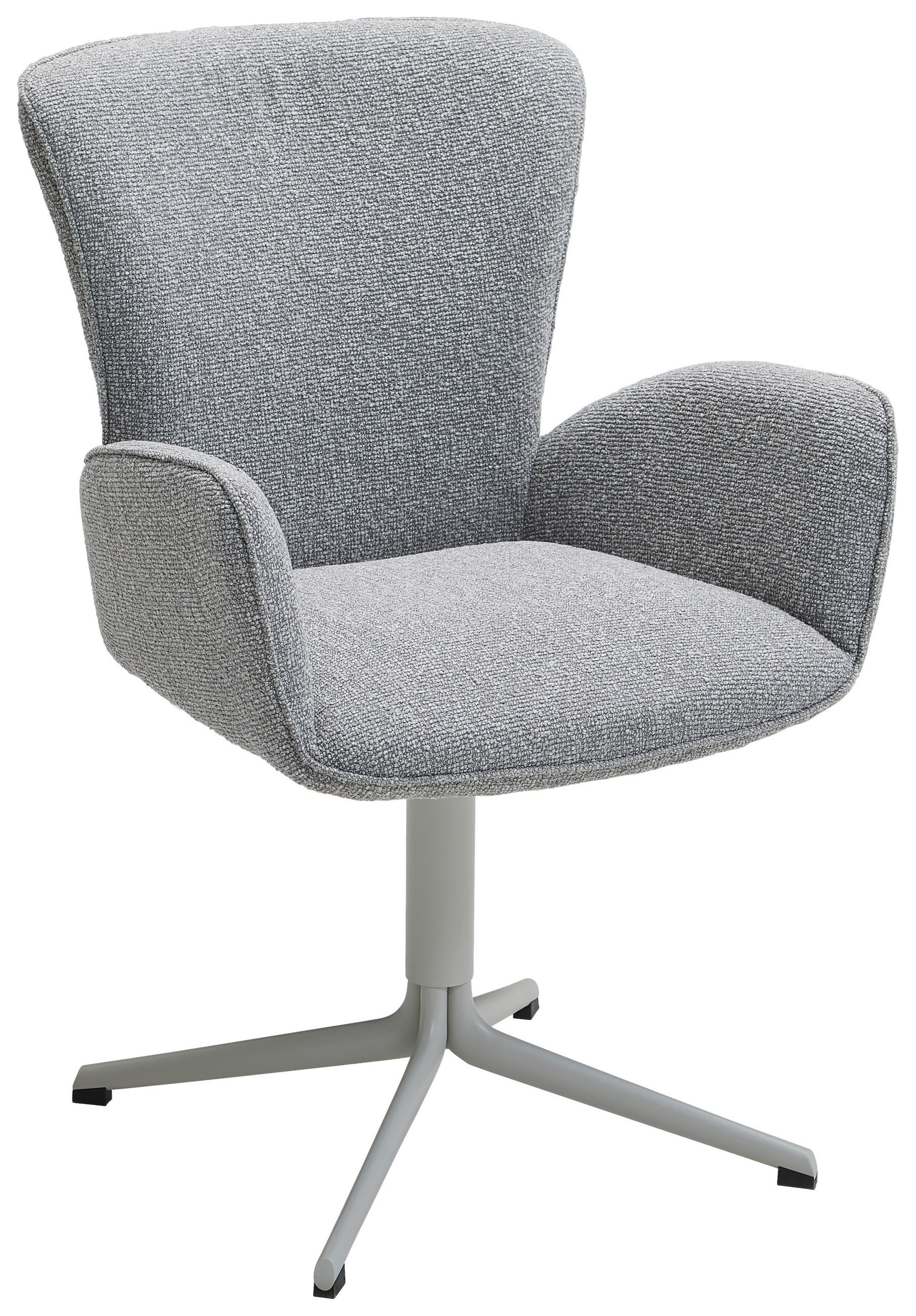 ARMLEHNSTUHL  in Eisen Jacquard, Flachgewebe  - Grau, Design, Textil/Metall (63/92/63cm) - Valdera