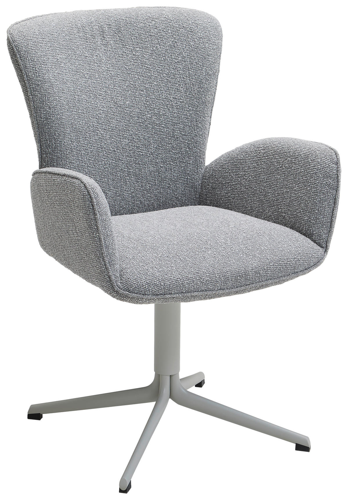 ARMLEHNSTUHL  , Stoffauswahl, Typenauswahl, inklusive Armlehnen  , Jacquard, Flachgewebe  ,  - Grau, Design, Textil/Metall (63/92/63cm) - Valdera