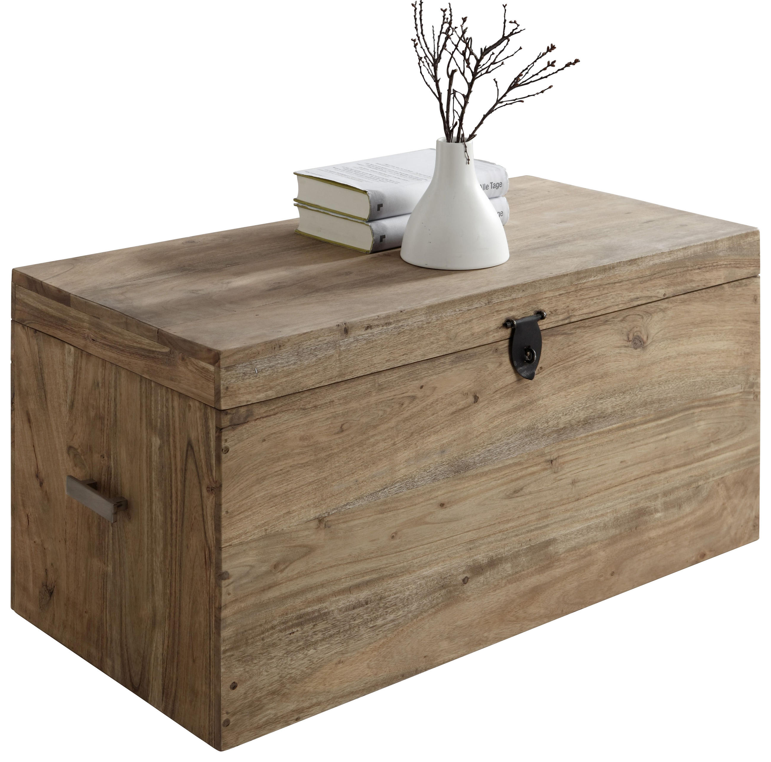 TRUHE Holz Akazie massiv - Naturfarben, LIFESTYLE, Holz (80/40/40cm) - Landscape