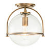 DECKENLEUCHTE  28.2/31.8 cm    - Messingfarben, Design, Glas/Metall (28.2/31.8cm) - Elstead Lighting