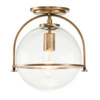 DECKENLEUCHTE  28.2/31.8 cm    - Messingfarben, Design, Glas/Metall (28.2/31.8cm) - Elstead Lighting