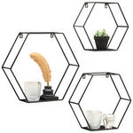 WANDREGALSET 40/35/10 cm  - Schwarz, Trend, Metall (40/35/10cm) - Landscape