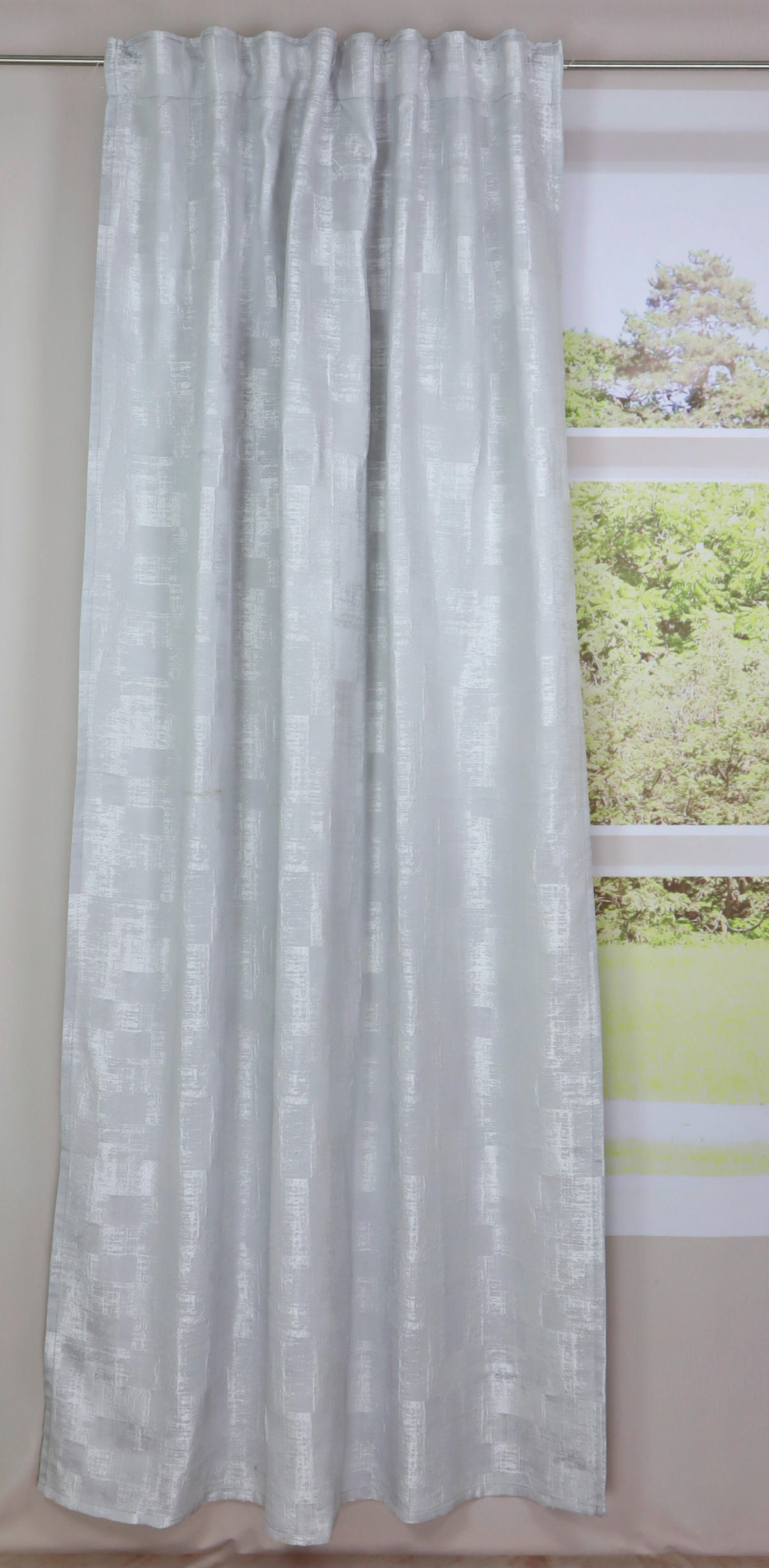 FERTIGVORHANG  halbtransparent   140/245 cm  - Grau, Basics, Textil (140/245cm)