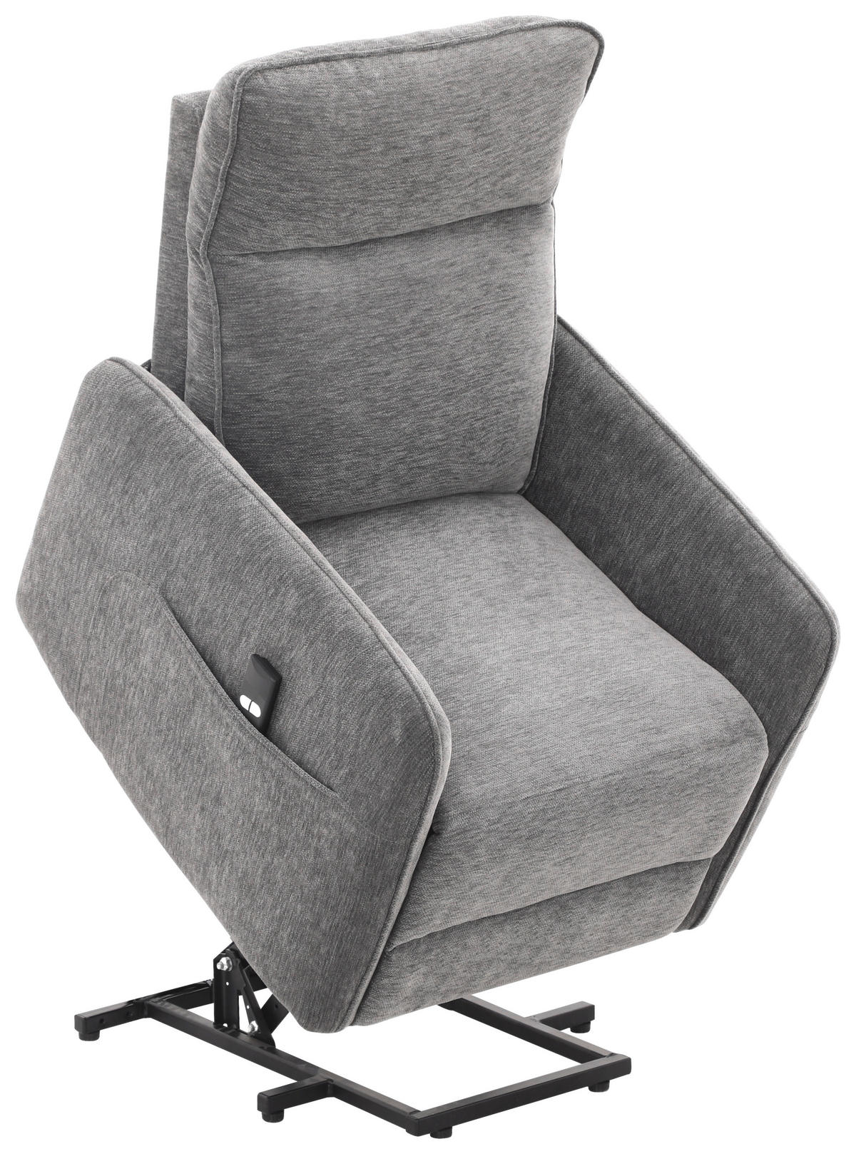 RELAXSESSEL Leinenoptik    - Schwarz/Grau, Design, Textil/Metall (74/101/92cm) - Carryhome