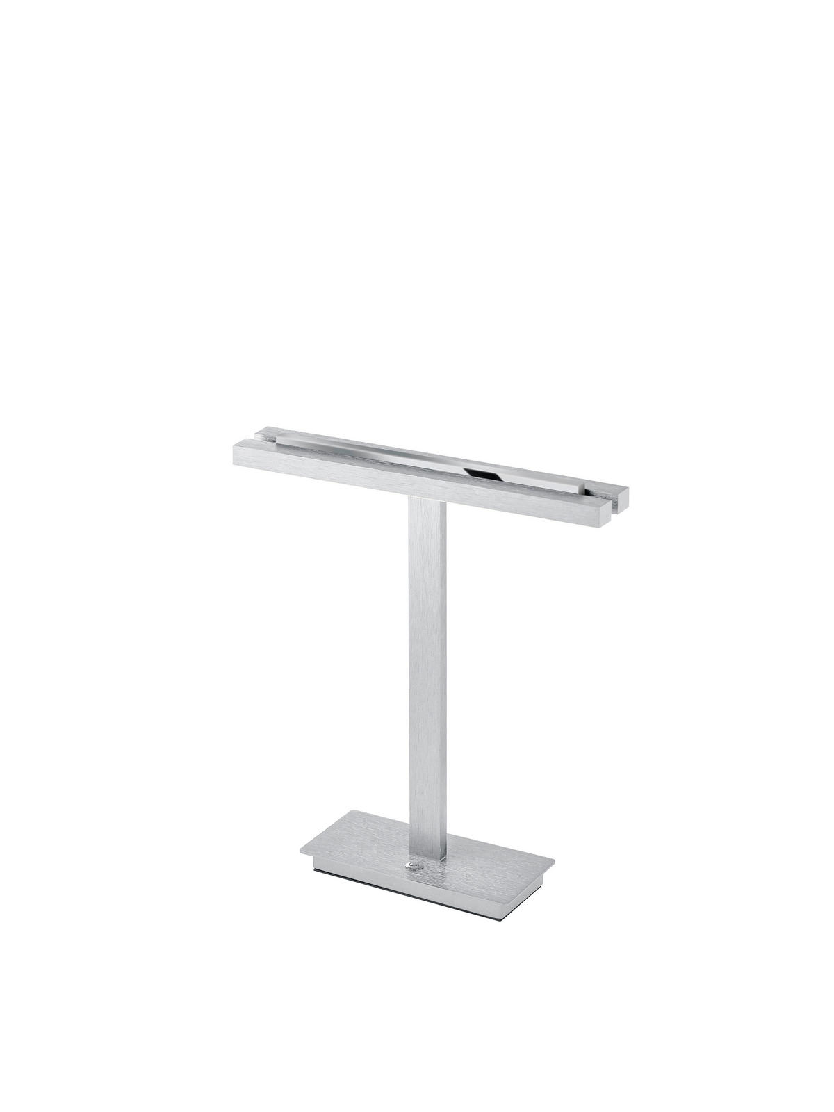 LED-TISCHLEUCHTE Ben 40.5/9.5/40 cm   - Nickelfarben, Design, Metall (40.5/9.5/40cm) - elements by BANKAMP