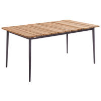 GARTENTISCH 160/95/76 cm Metall rechteckig  - Anthrazit/Teakfarben, Design, Holz/Metall (160/95/76cm)