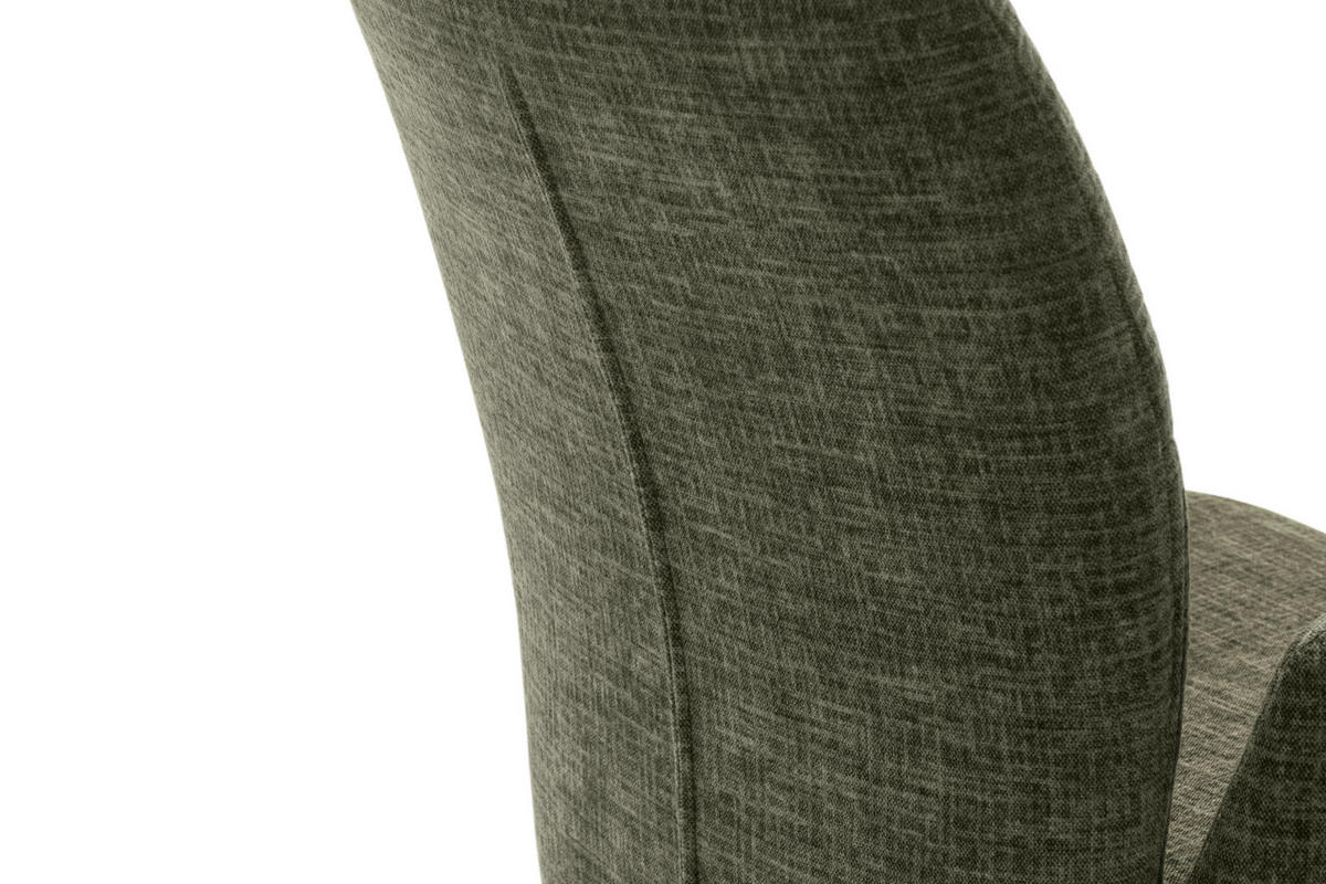 ARMLEHNSTUHL  in Flachgewebe  - Schwarz/Olivgrün, Design, Textil/Metall (60/87/61cm) - Novel