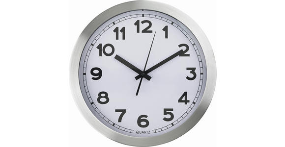 WANDUHR Weiß  - Weiß, KONVENTIONELL, Glas/Kunststoff (30cm) - Ambia Home