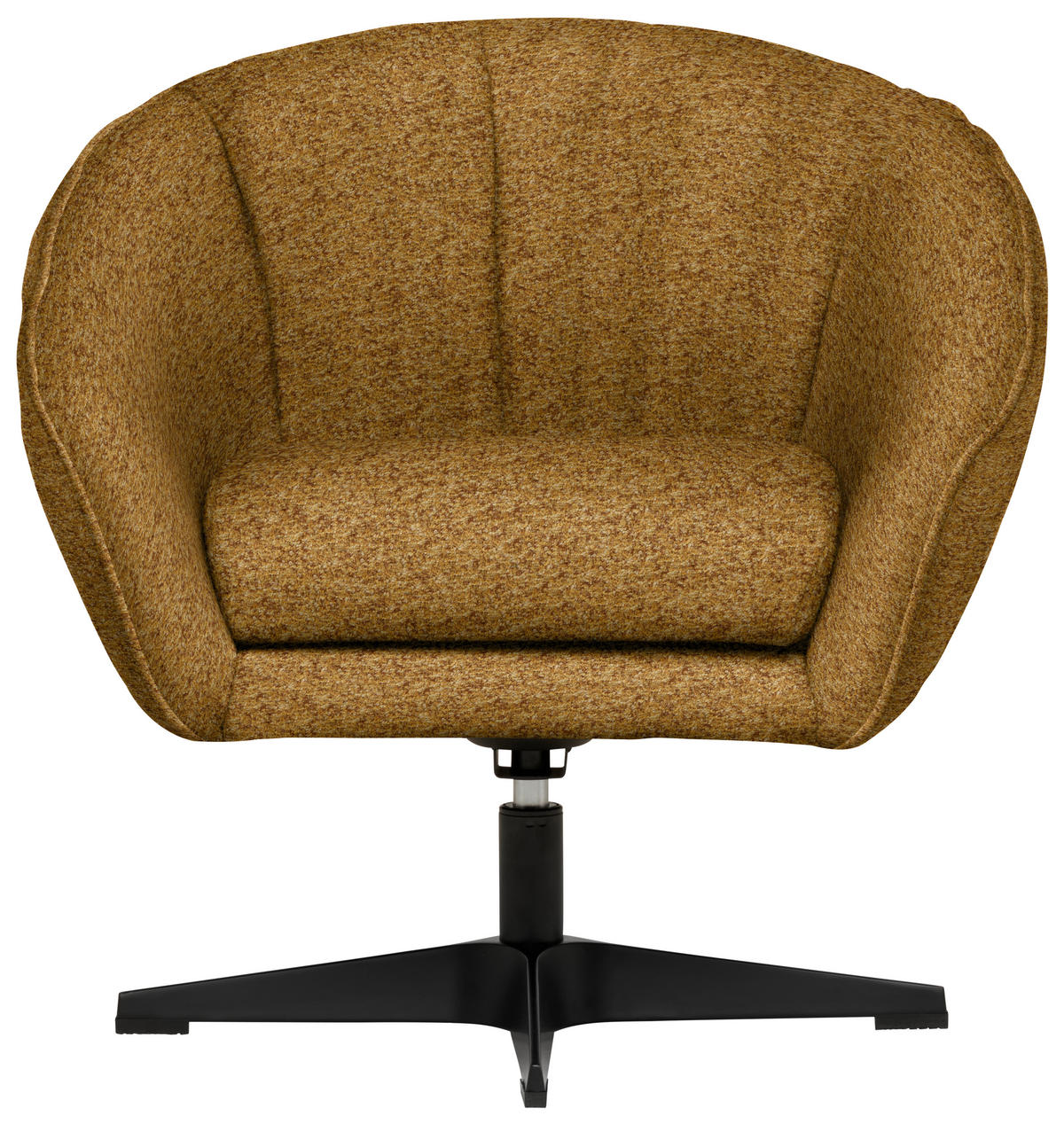 SESSEL in Bouclé Currygelb  - Currygelb/Schwarz, Design, Textil/Metall (80/78/80cm) - Stylife