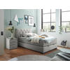 BOXBETT 120/200 cm  in Hellgrau  - Hellgrau/Schwarz, MODERN, Holzwerkstoff/Kunststoff (120/200cm) - MID.YOU