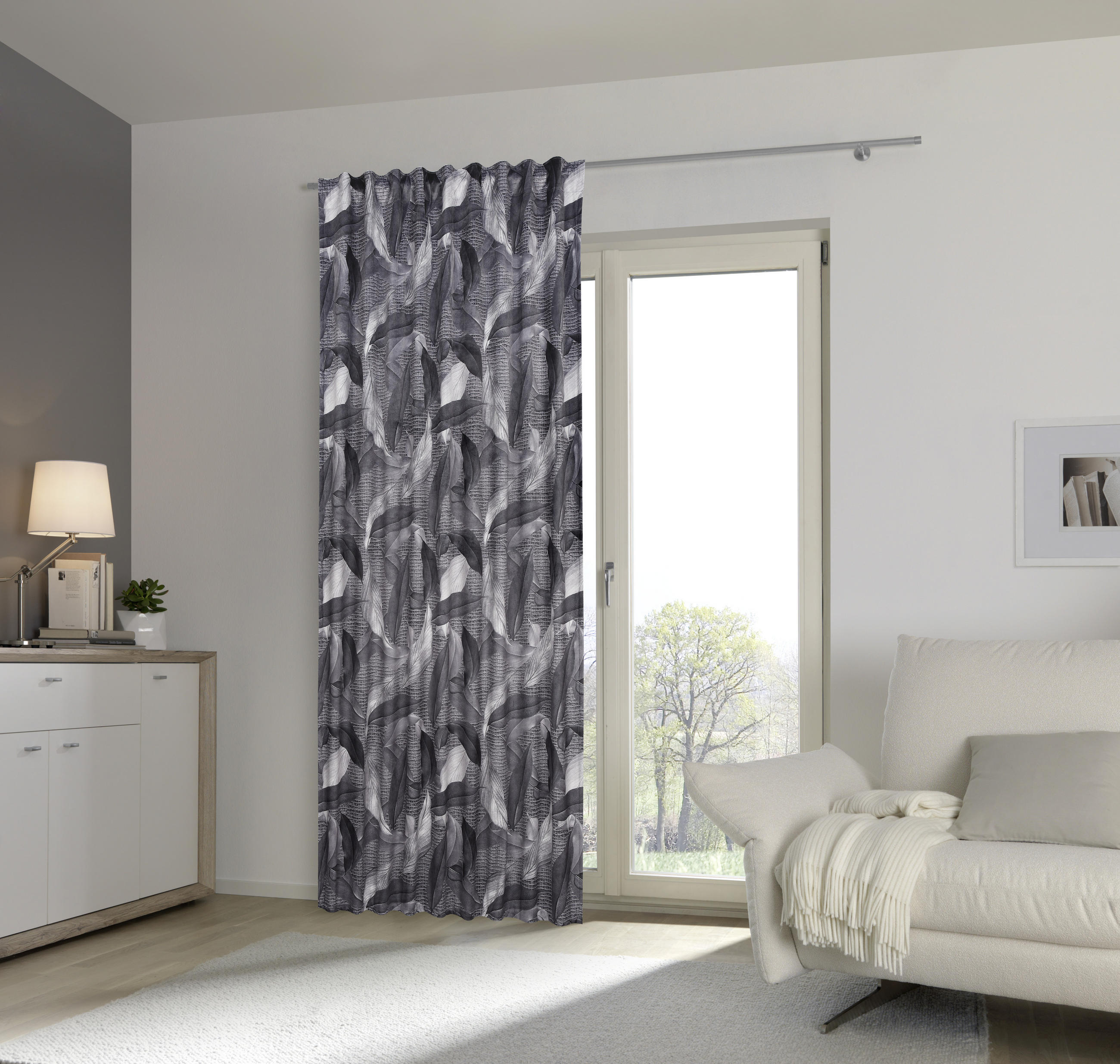 FERTIGVORHANG LECCIO 135/245 cm   - Anthrazit, Design, Textil (135/245cm) - Esposa