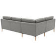 ECKSOFA  in Flachgewebe Hellgrau  189/236 cm  - Eichefarben/Hellgrau, Design, Holz/Textil (189/236cm) - Valnatura
