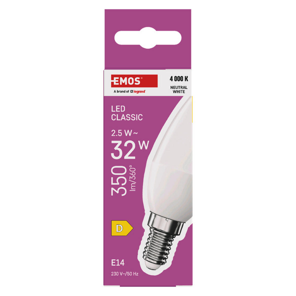LED ŽÁROVKA E14 - Basics (3.5/3.5/10.3cm)