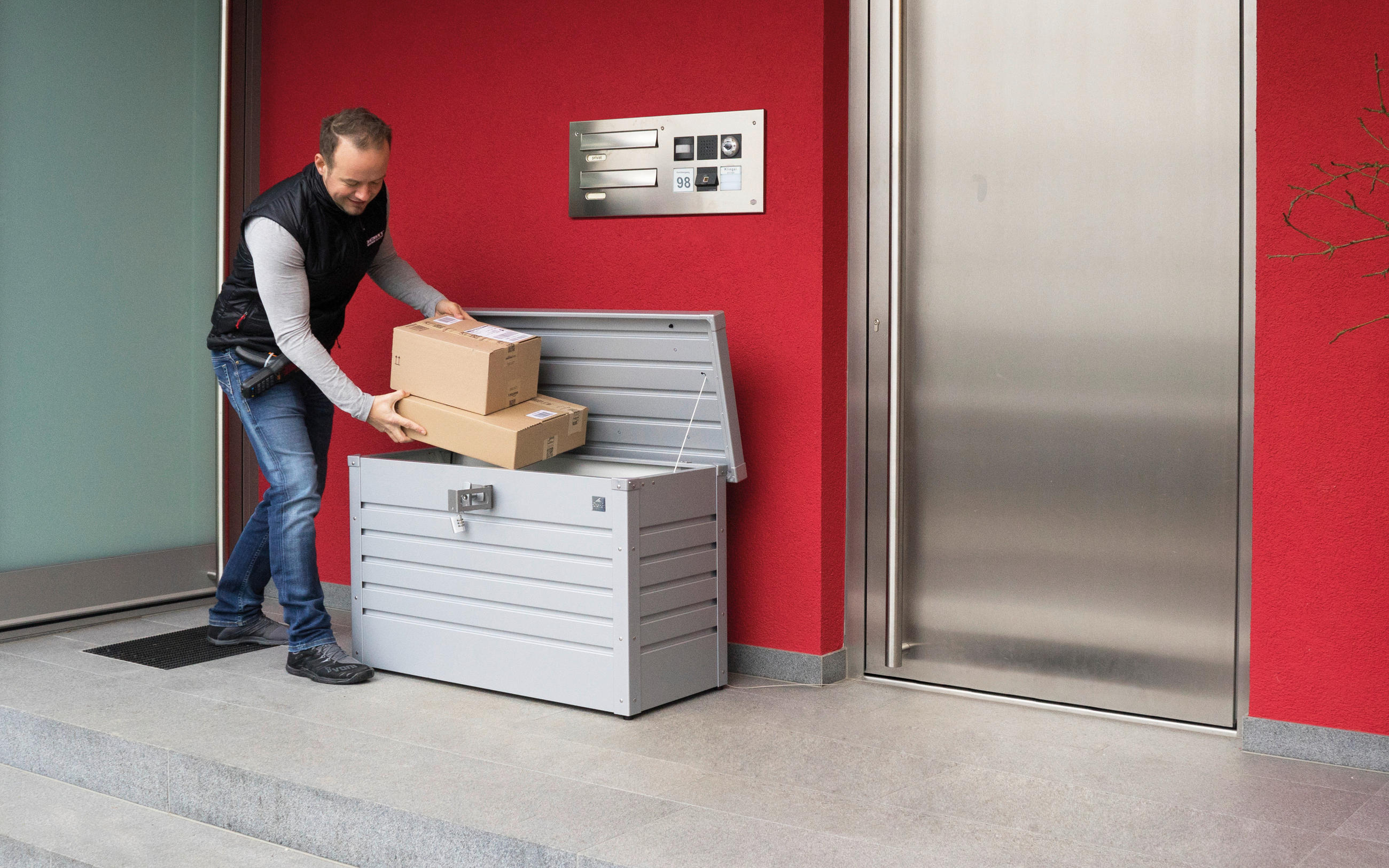 KISSENBOX 101/61/46 cm  - Bronzefarben, Basics, Metall (101/61/46cm) - Biohort