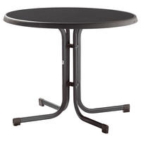 GARTENTISCH Holzwerkstoff Grau rund  - Grau, MODERN, Holzwerkstoff/Metall (86/86/72cm) - Sieger